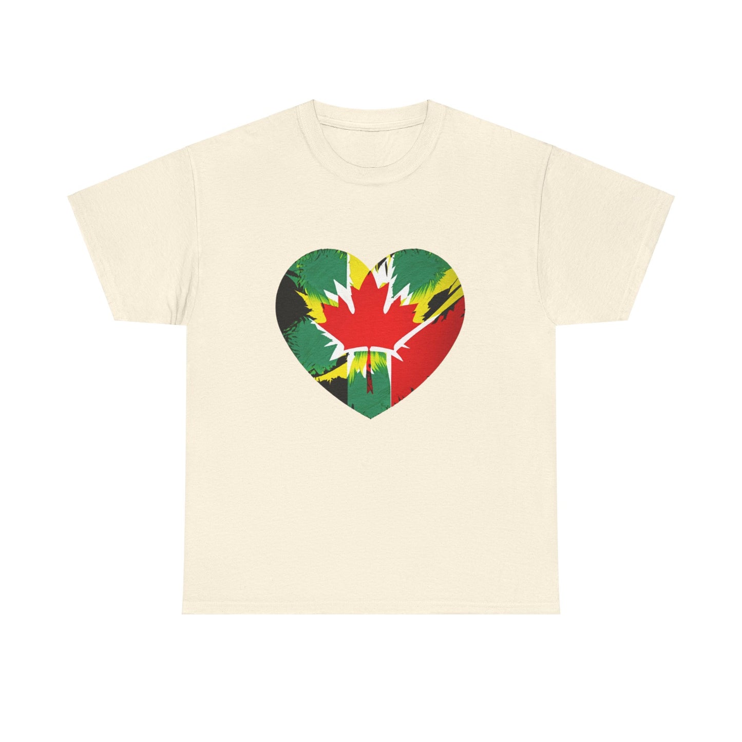 Orgullo jamaicano-canadiense: camiseta unisex de algodón pesado