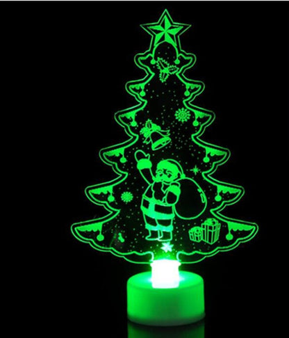 Colorful glowing Christmas tree ornaments