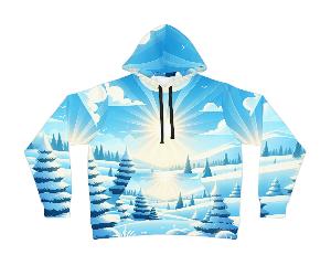 Sunny snowy Day Athletic Hoodie