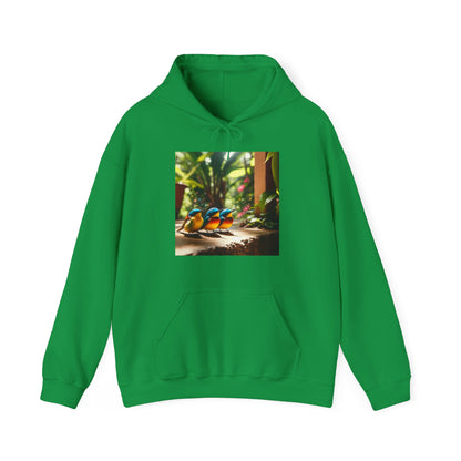 Jamaican Birds Hooded Sweatshirt - Tropical Island Vibes Reggae Pullover Hoodie