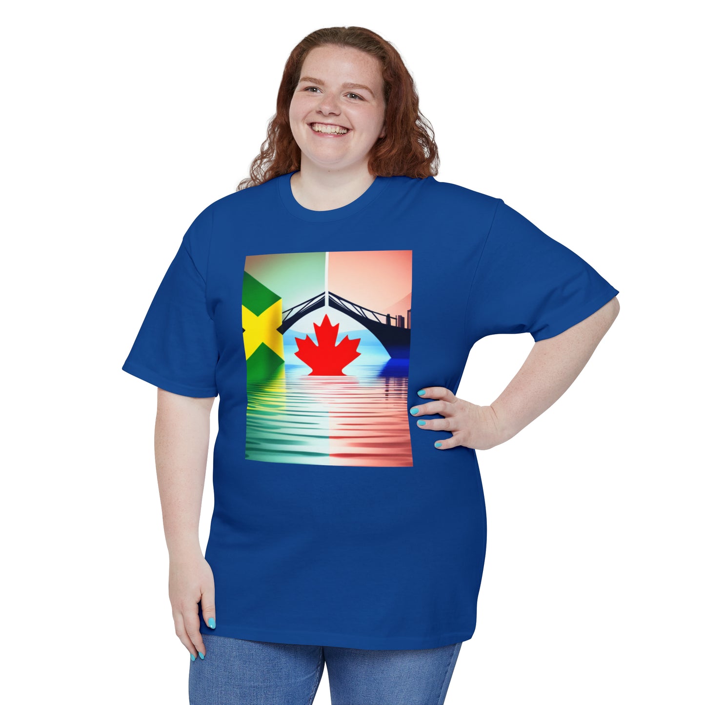 Jamaican-Canadian Split design Unisex Tall T-Shirt