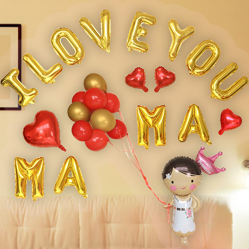 Happy Mother's Day Aluminum Film Balloon Set