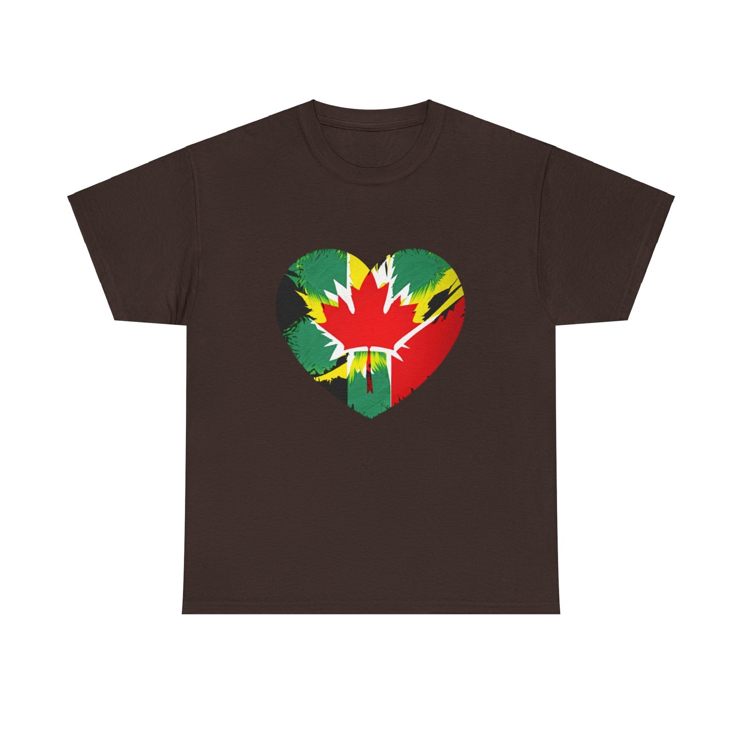 Orgullo jamaicano-canadiense: camiseta unisex de algodón pesado