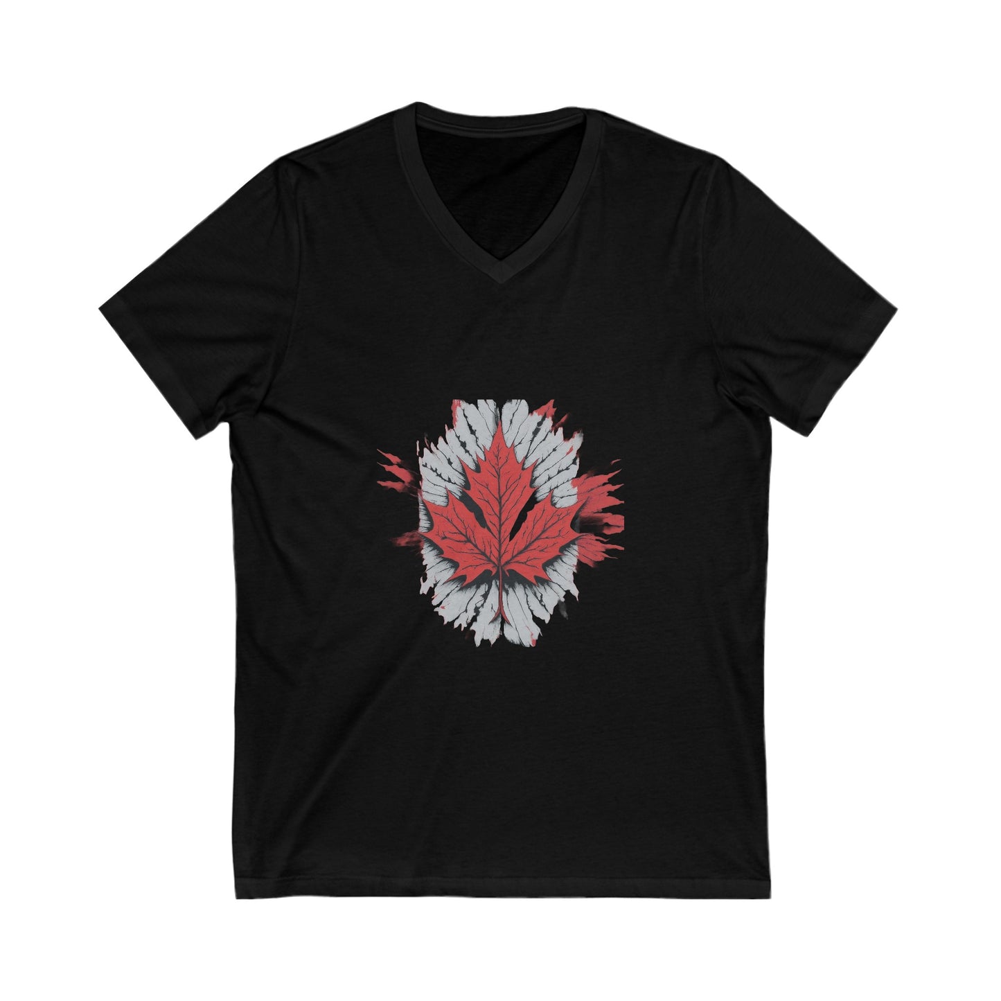 Canadian Comfort: Unisex Jersey Tee Short Sleeve V-Neck Tee