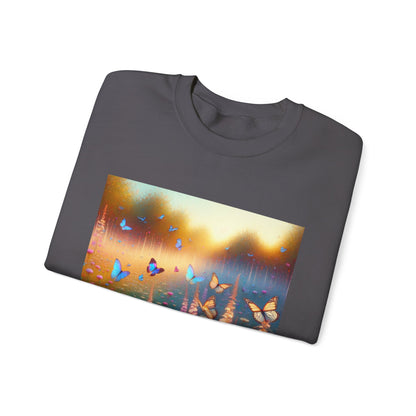 Impressionist Butterfly Sanctuary Crewneck Sweatshirt hoodie