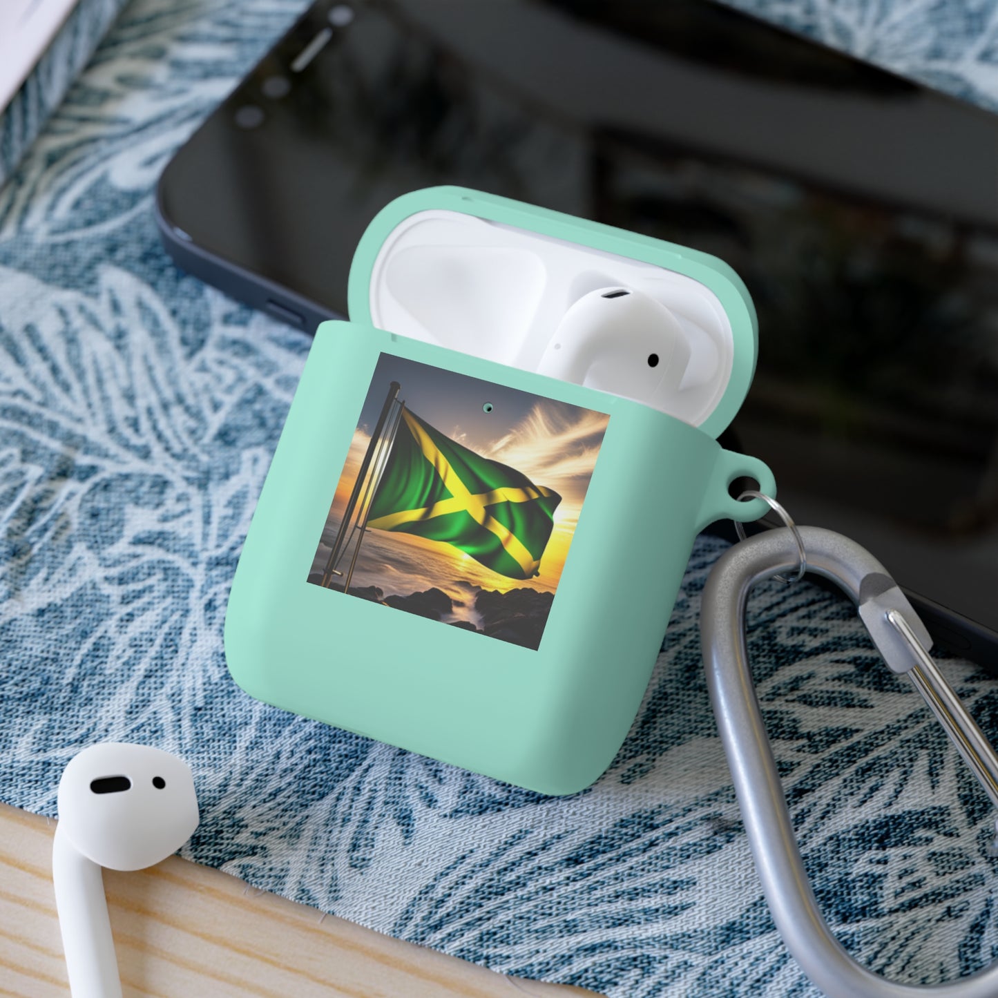 Rock Your Reggae with Style: m2k electronics and variety store AirPods Case Cover. Protects Your Beats in Island Paradise.