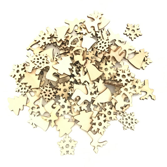 Christmas decoration wood chips