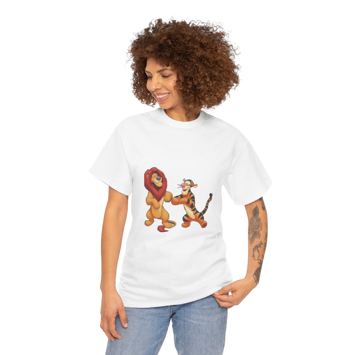 lion and tigger Unisex Heavy Cotton Tee