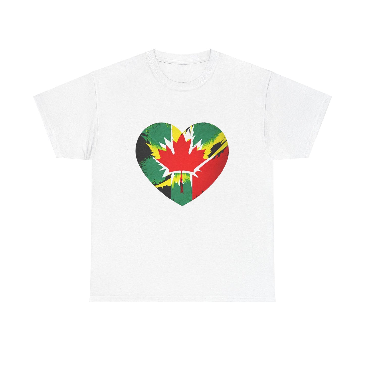 Orgullo jamaicano-canadiense: camiseta unisex de algodón pesado