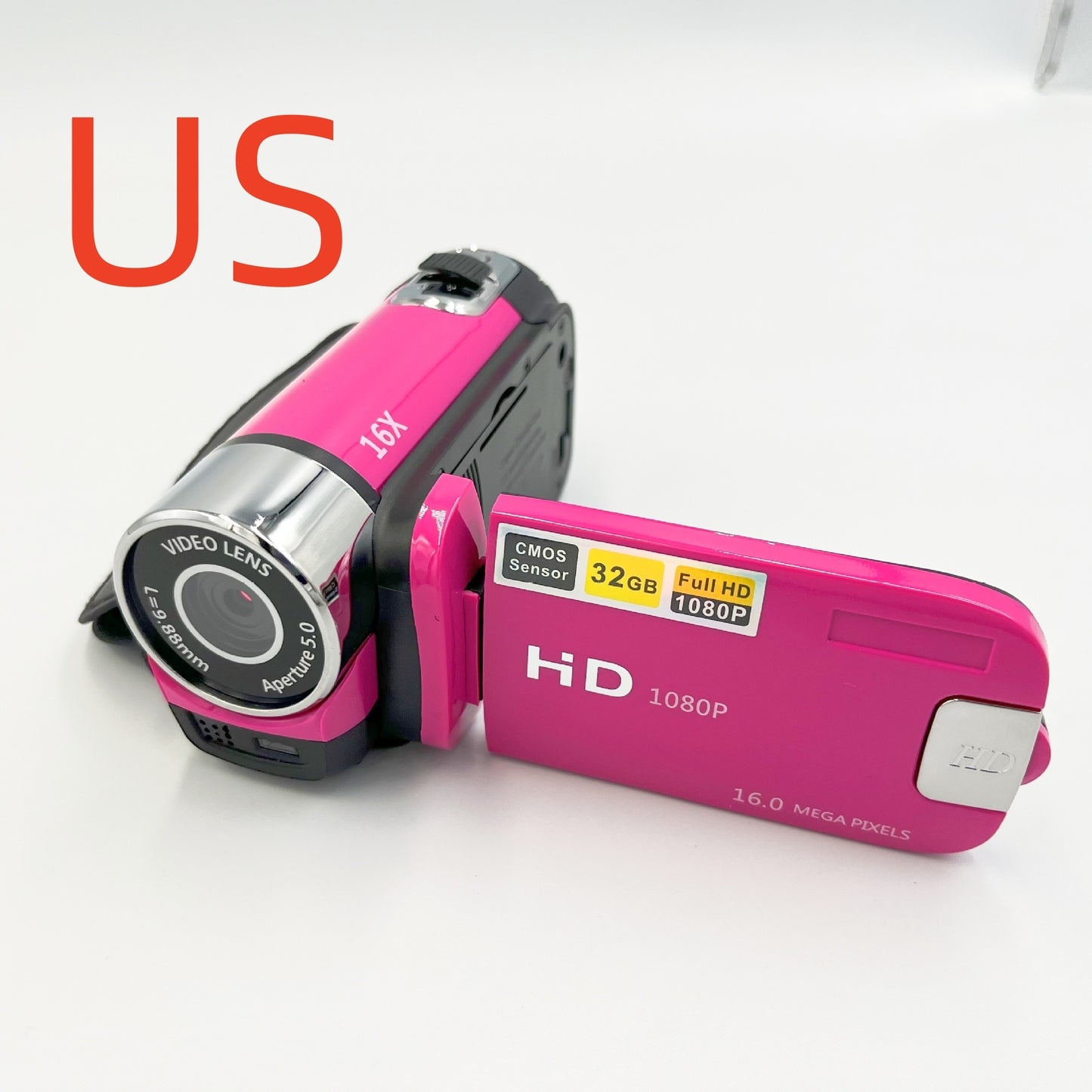 Vlog Camera 1080P Full HD 16 Million Pixel DV Camcorder Digital Video Camera Screen 16X Night Shoot Zoom Digital Zoom