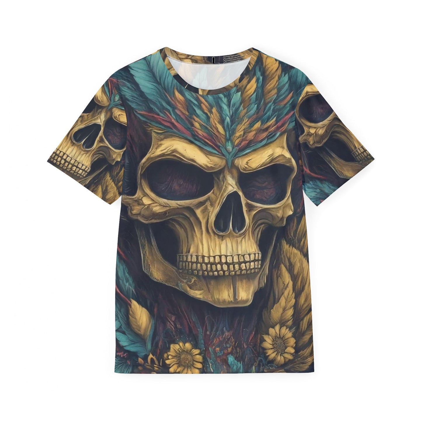 scull print Men's Sports  t-shirt Jersey