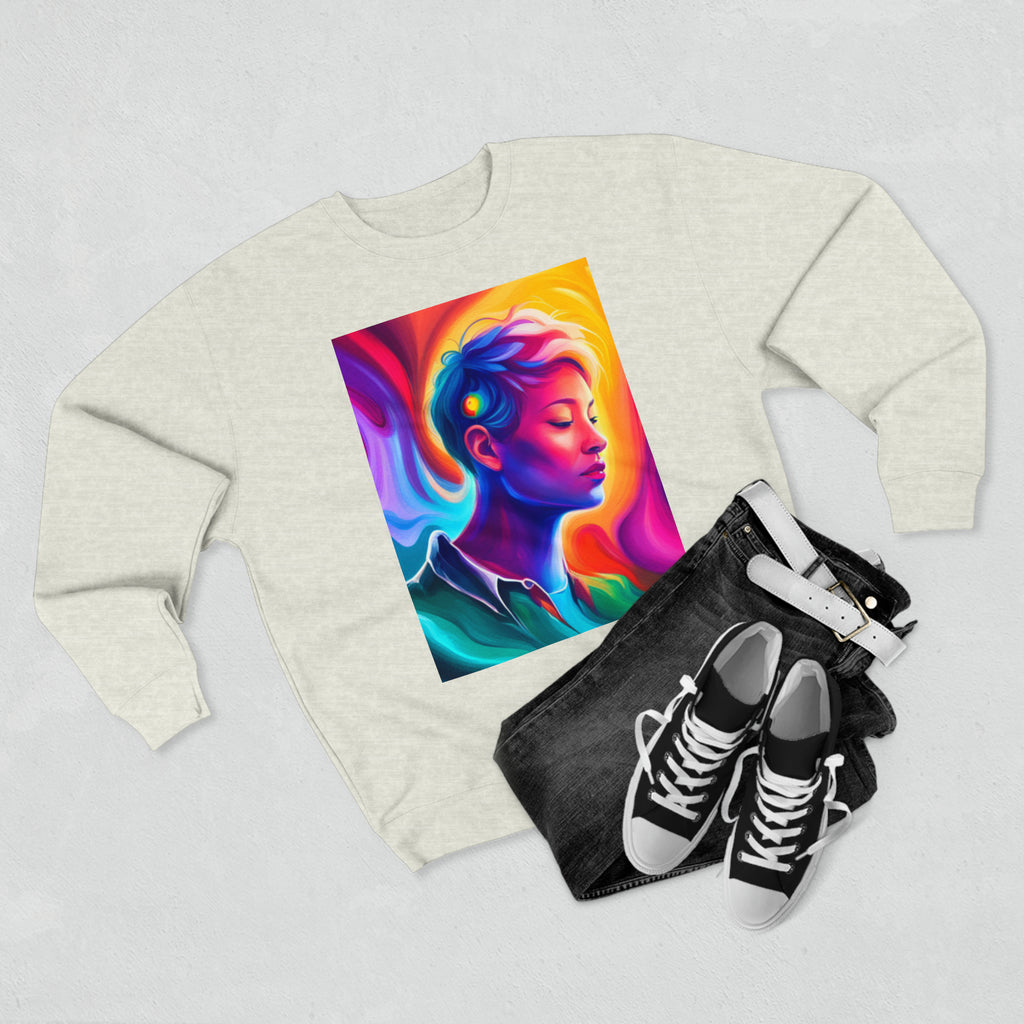 Sudadera holgada con cuello redondo