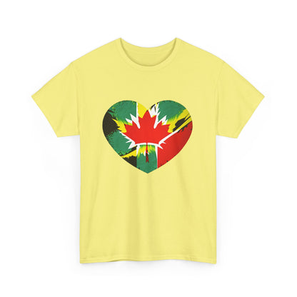 Orgullo jamaicano-canadiense: camiseta unisex de algodón pesado