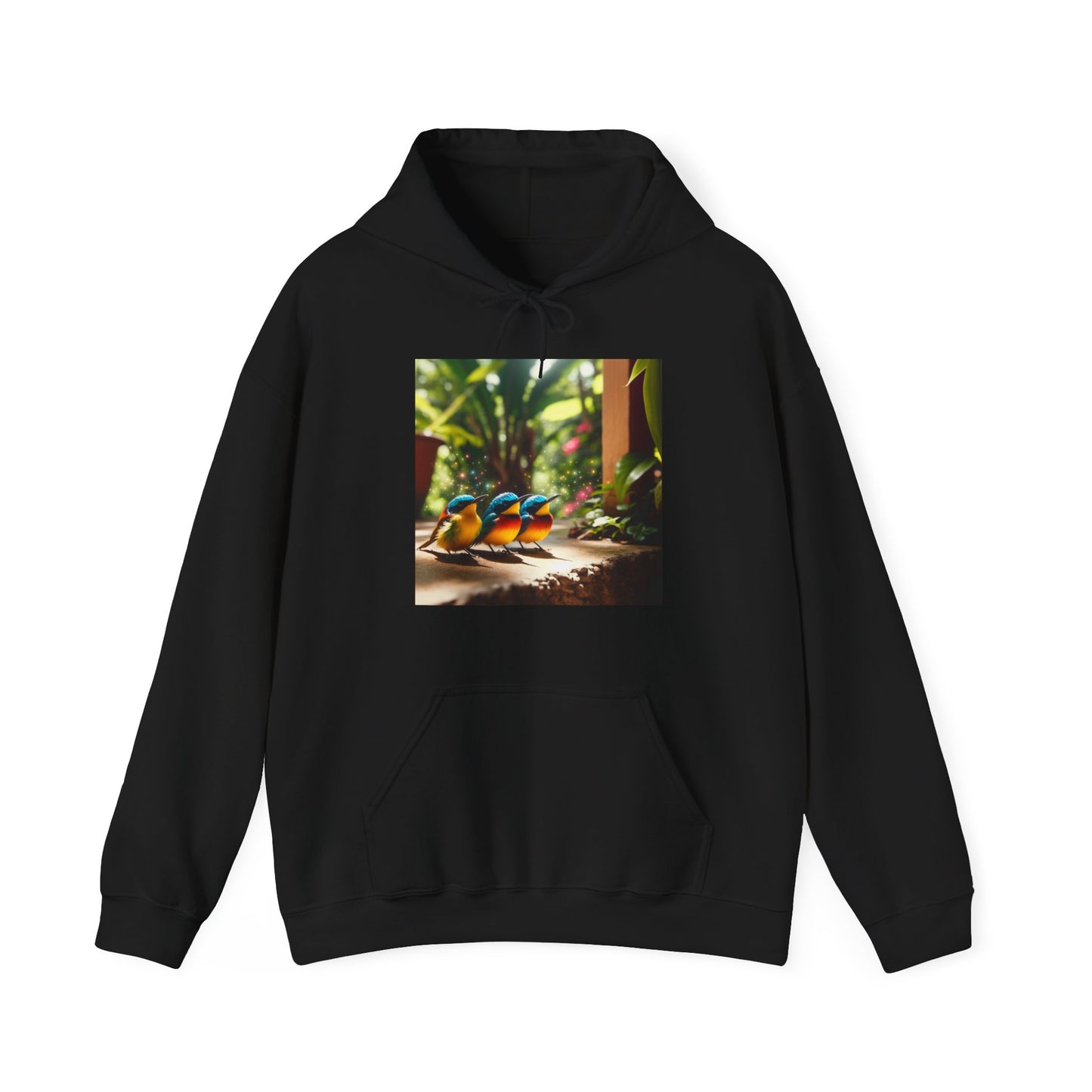 Jamaican Birds Hooded Sweatshirt - Tropical Island Vibes Reggae Pullover Hoodie