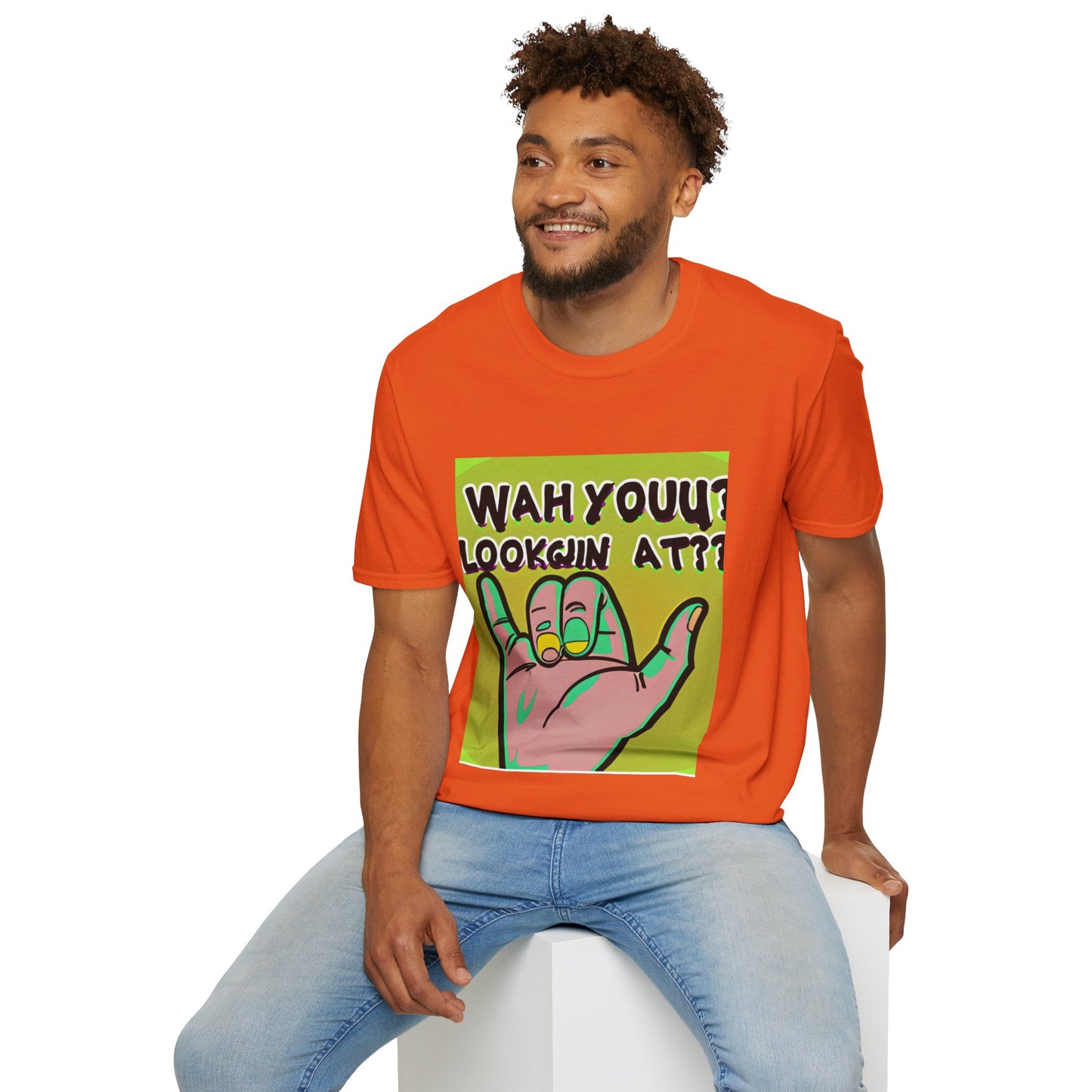 Wah Yuh Lookin At Unisex Softstyle T-Shirt