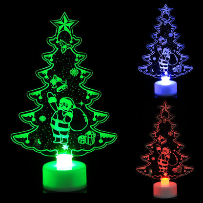 Colorful glowing Christmas tree ornaments