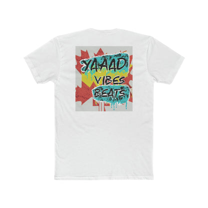 Reggae Rhythm meets Maple Melody: Men's Cotton Crew Tee Design