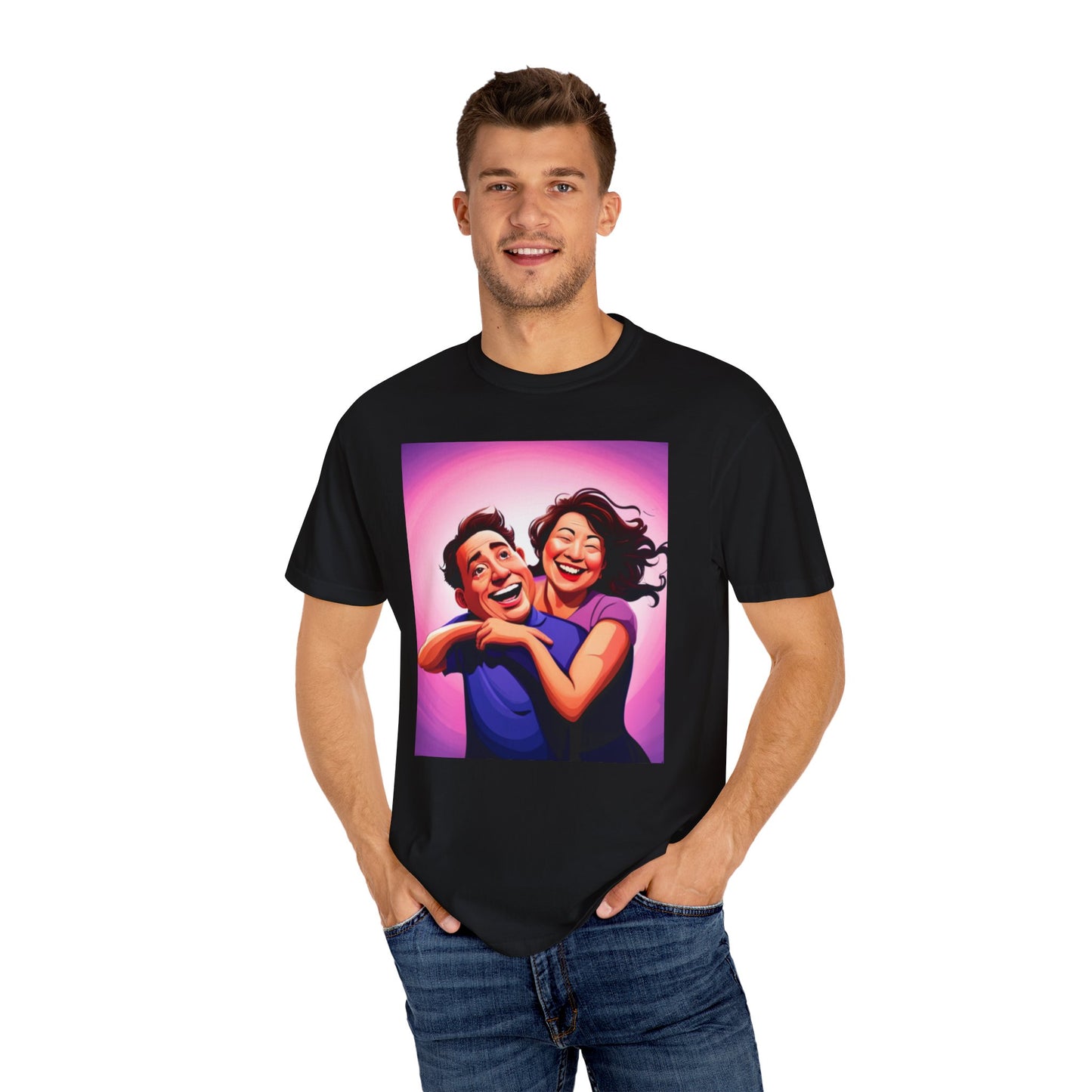 Camiseta unisex teñida en prenda