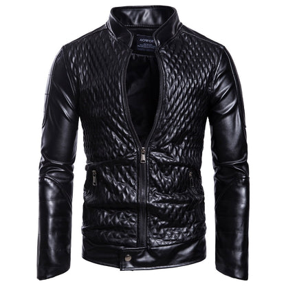 Stylish Leather Jacket with Cardigan Styling