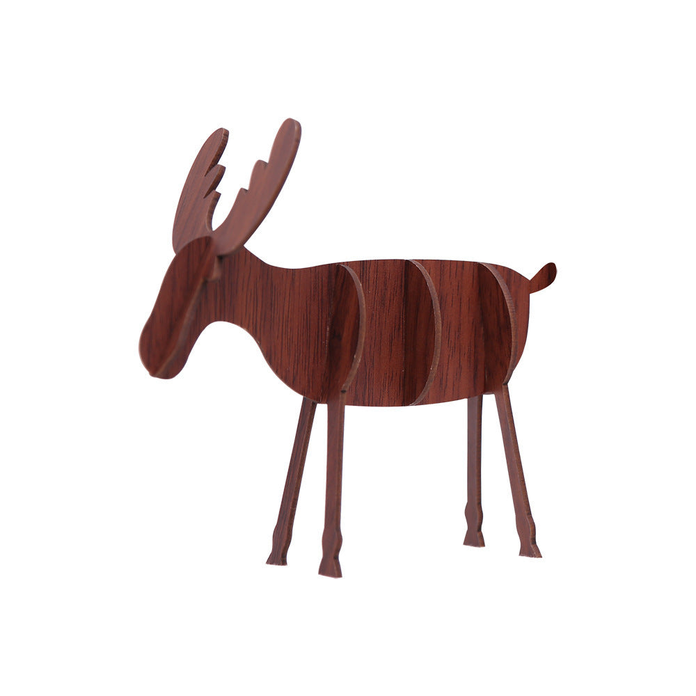 Wooden crafts Christmas elk ornaments