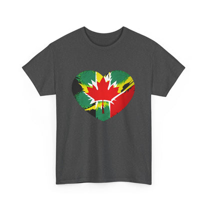 Orgullo jamaicano-canadiense: camiseta unisex de algodón pesado