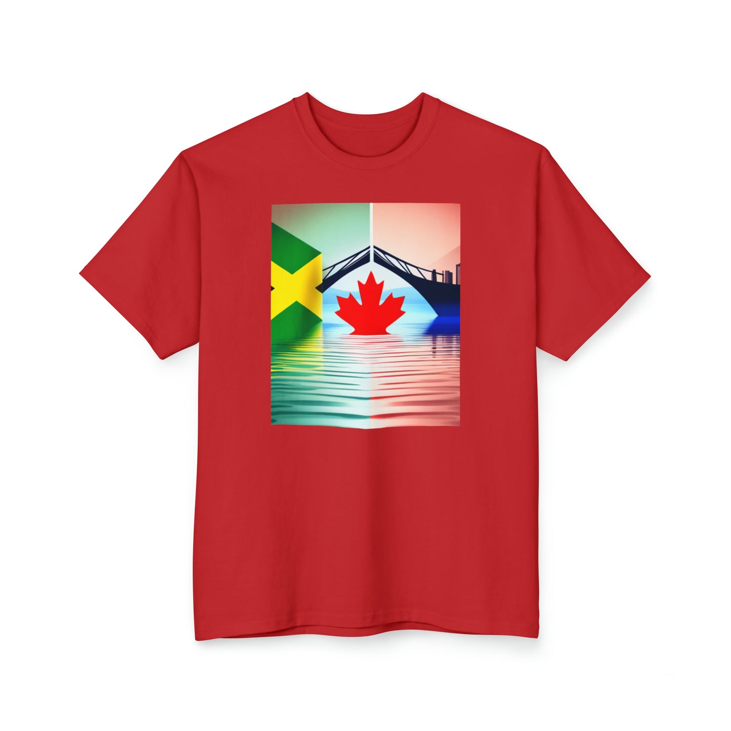 Jamaican-Canadian Split design Unisex Tall T-Shirt