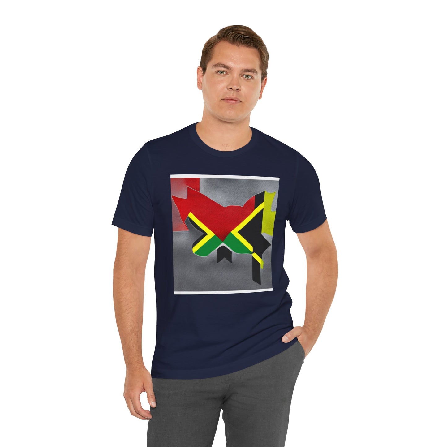 Camiseta de manga corta unisex Jersey para jamaicanos-canadienses