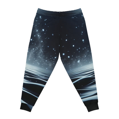 Athletic Joggers - Snow Falling on the Sea Design