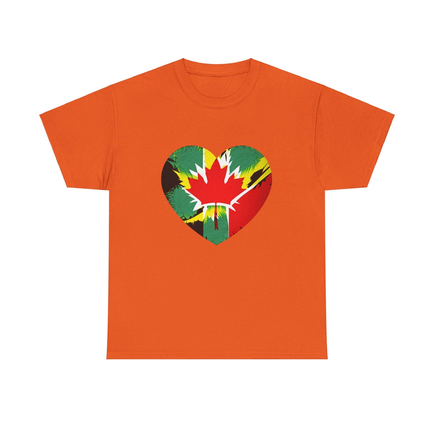 Orgullo jamaicano-canadiense: camiseta unisex de algodón pesado