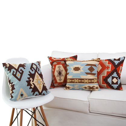 Sofa embroidered pillow cover