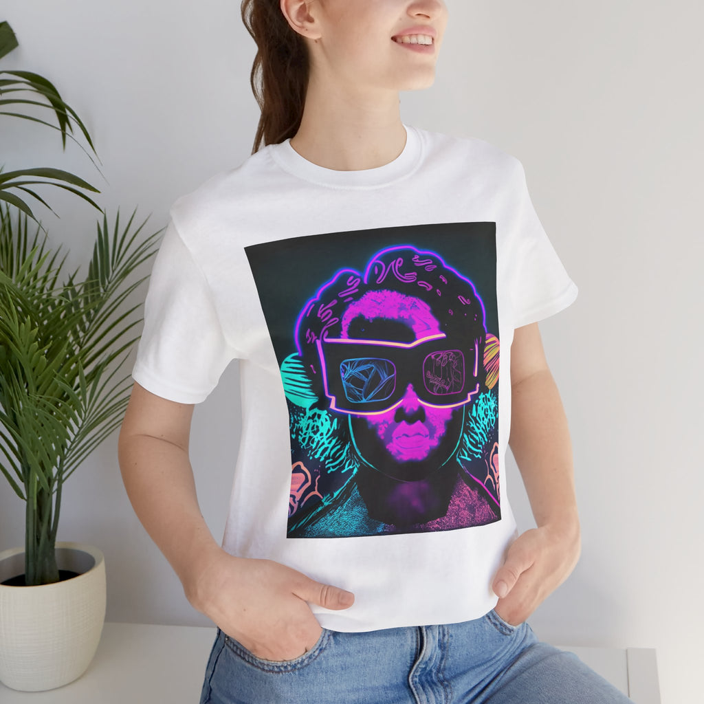 Camiseta de manga corta de jersey unisex que brilla en la oscuridad