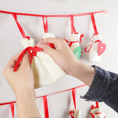 Calendar Christmas gift hanging bag