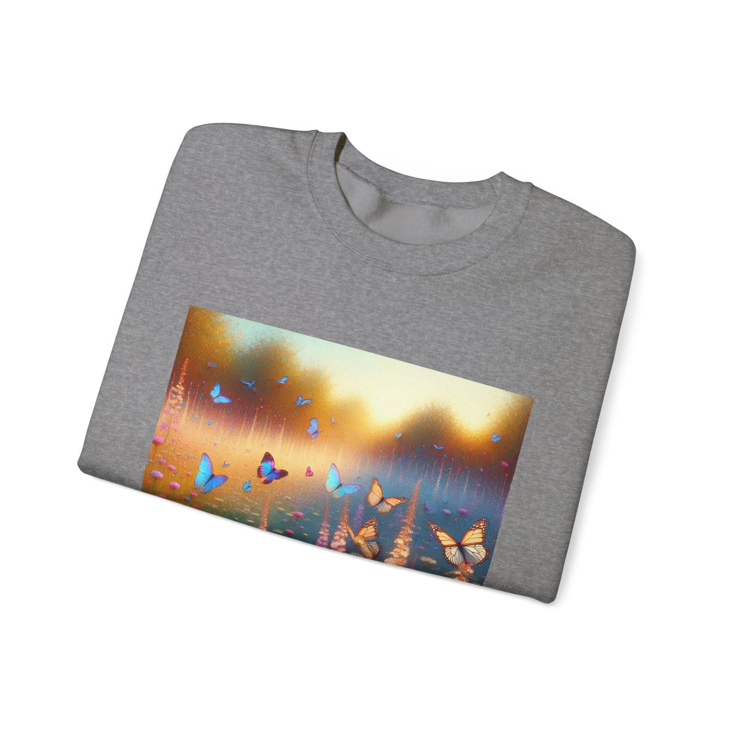 Impressionist Butterfly Sanctuary Crewneck Sweatshirt hoodie