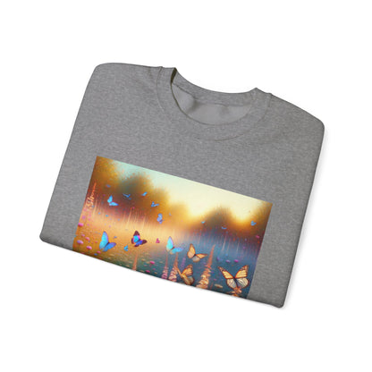 Impressionist Butterfly Sanctuary Crewneck Sweatshirt hoodie