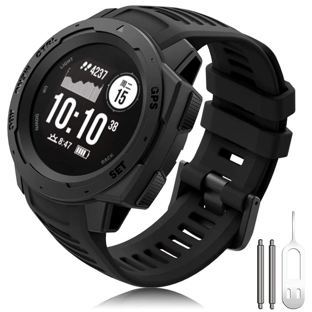 YAYUU Correa de Reloj para Garmin Instinct Band, Pulsera de Repuesto de Silicona Suave para Garmin Instinct 2/Solar/Tactical