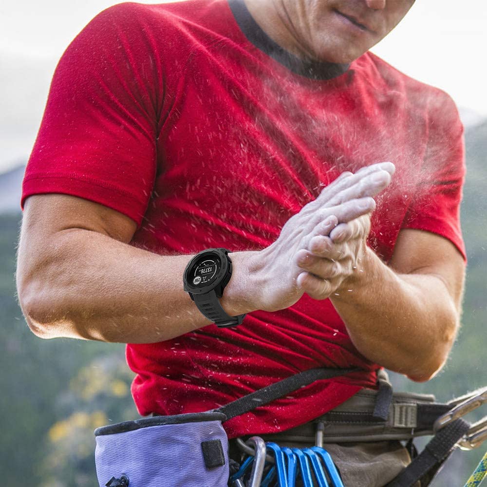 YAYUU Correa de Reloj para Garmin Instinct Band, Pulsera de Repuesto de Silicona Suave para Garmin Instinct 2/Solar/Tactical