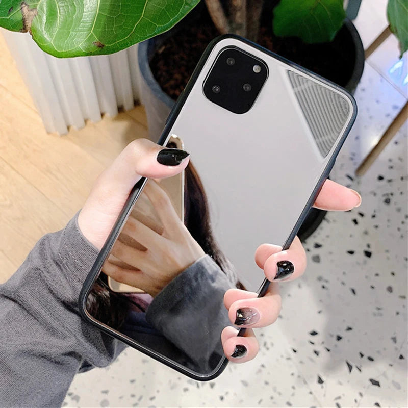 M2k trends Mirror Phone Case for iPhone 15 14 13 12 11 Pro XS Max Back Cover for iPhone XS MAX XR 8 7 Plus Makeup Protection Cases