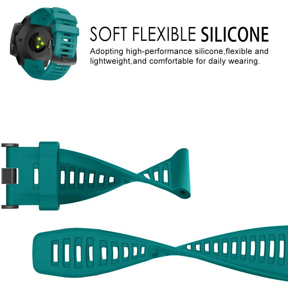 YAYUU Correa de Reloj para Garmin Instinct Band, Pulsera de Repuesto de Silicona Suave para Garmin Instinct 2/Solar/Tactical