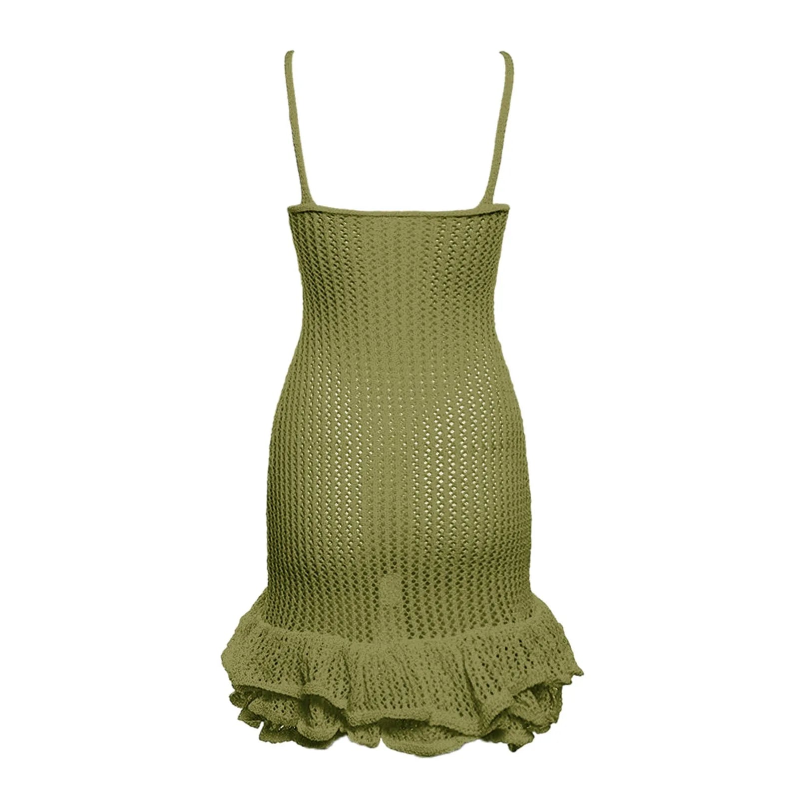 Summer Fishtail Dress - Open Back V-Neck Midi Sundress