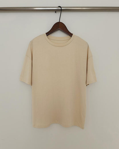 best WOTWOY Summer Casual Solid Oversized T-shirts Women 100% Cotton Loose Knitted Tee Shirts Female O-Neck Basic Tops Harajuku 2023 0 shop online at M2K Trends for