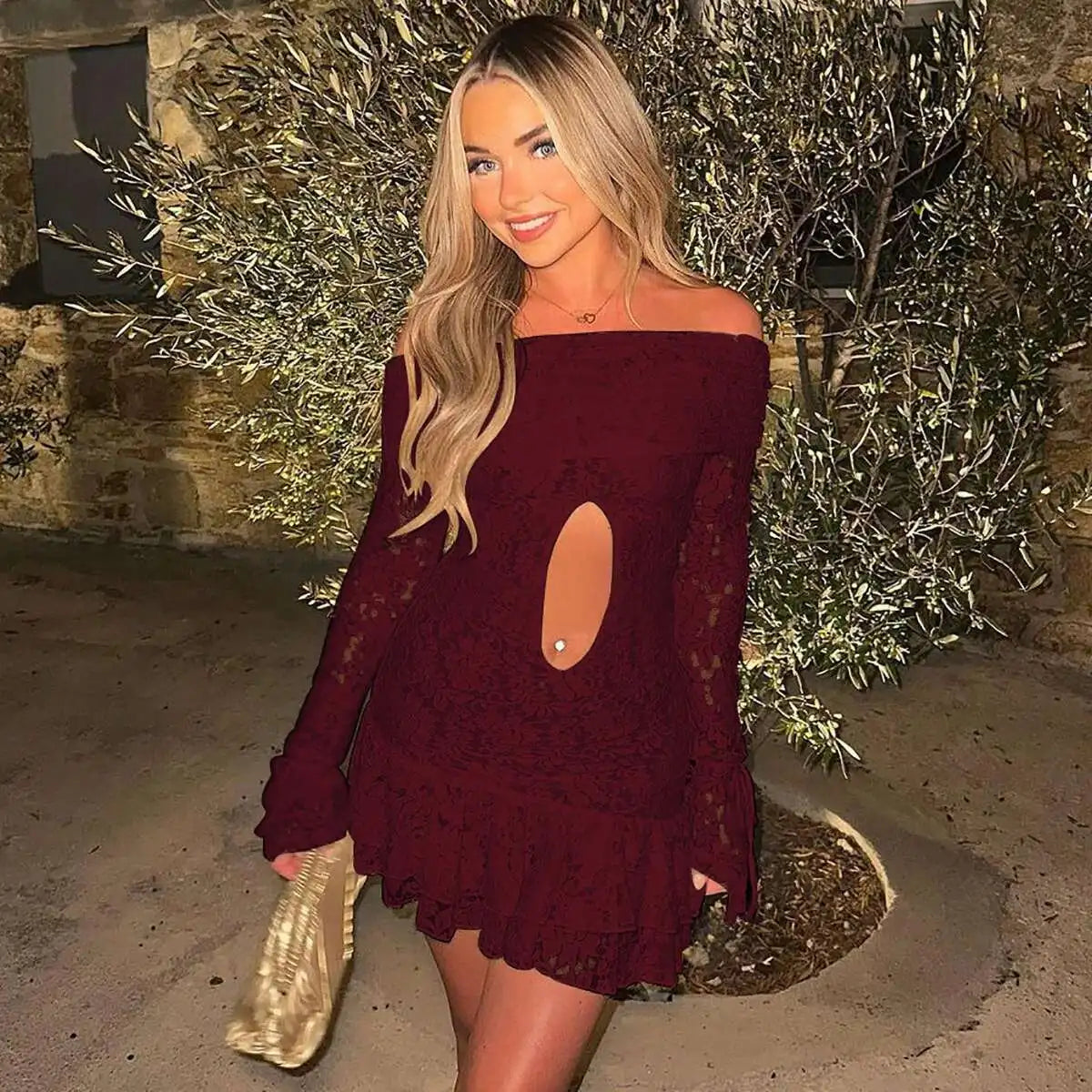 Avrilyaan Lace Perspective Strapless Short Sexy Dress Women 2024 Elegant Party Dress Backless Bodycon Mini Summer Dress Vestidos