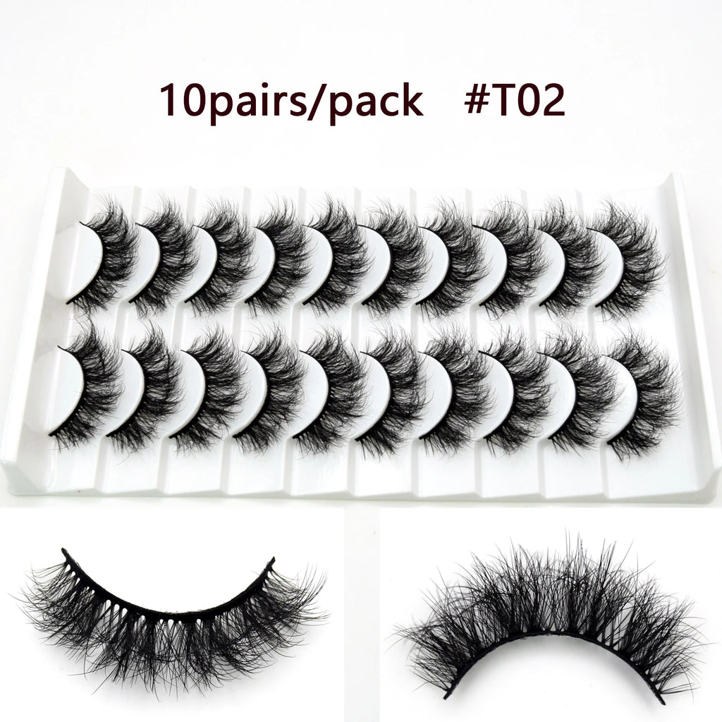 10/12 pares de pestañas postizas Visofree, adhesivos para pestañas postizas suaves, maquillaje de pestañas postizas Glamour, pestañas postizas de cabello humano de lujo