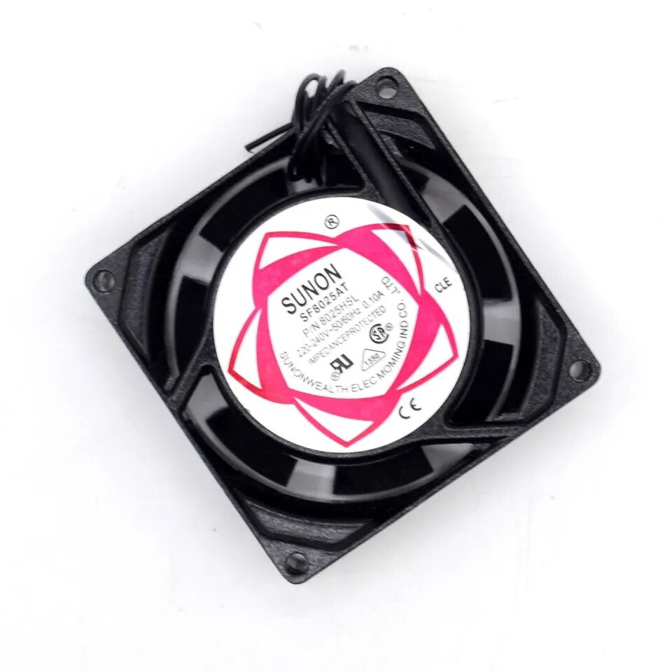 For SUNON SF8025AT P/N 2082HSL 220V AC cooling fan blower SLEEVE cooling fan axial fan 80*80*25mm 80mm