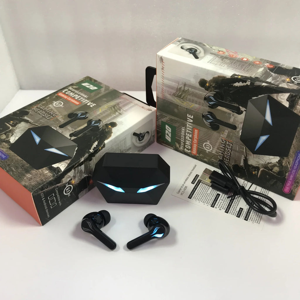 Wireless BT Headset With Led Light Compact And Portable Comfortable And Suitable For Sports Games Mobile For Phone Accessories