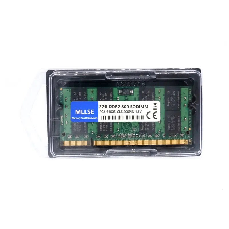 MLLSE New Sealed SODIMM DDR2 800Mhz 2GB PC2-6400 Memory for Laptop RAM,Good quality!High compatible!