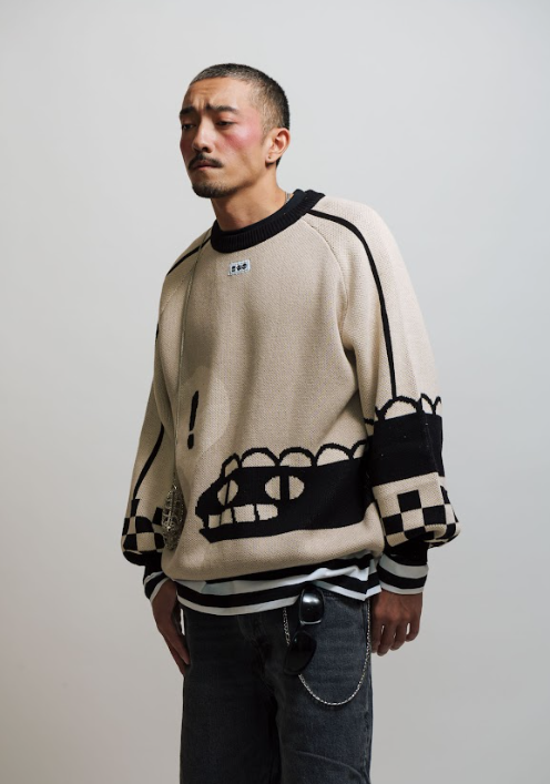 SNARP: Thick knit jacquard sweater-1