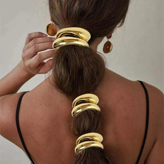 Chunky Double-layer Metal Hair Clips for Women by M2k Trends