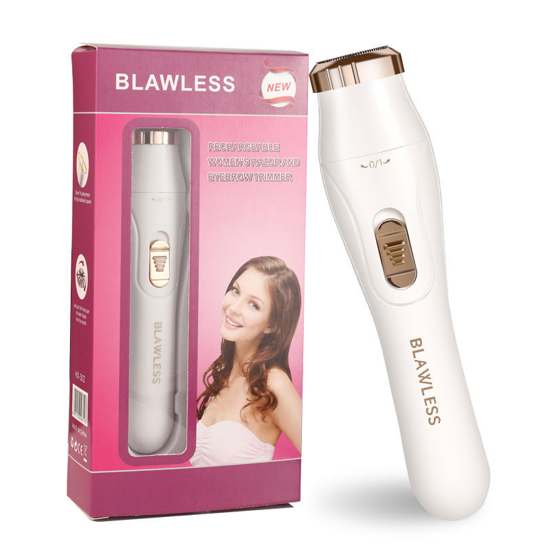 White BLAWLESS hair removal device with packaging on a white background
