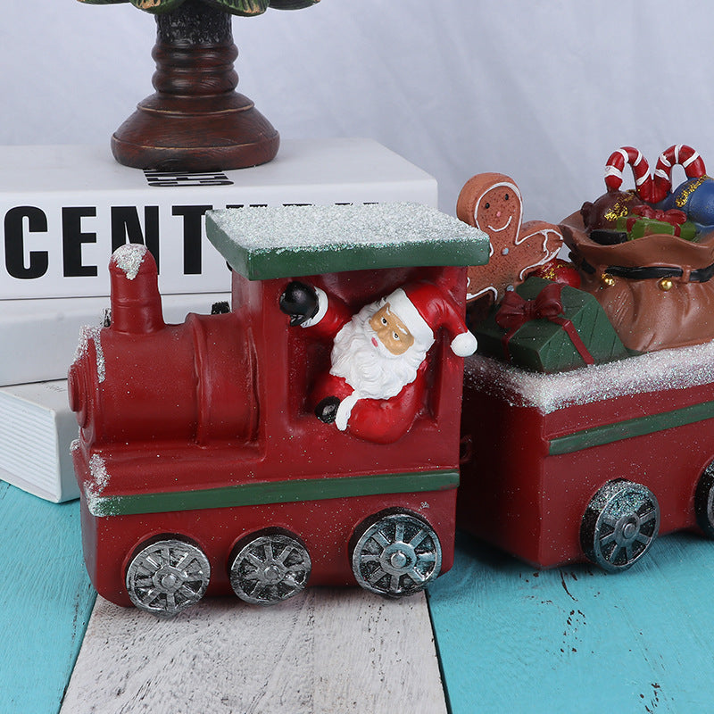 Train Christmas Decoration Resin Crafts