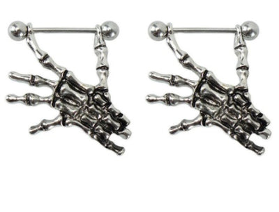 Creative Skull Piercing Punk Body Jewelry Nipple Piercing Skeleton Gauntlets Sexy Barbell